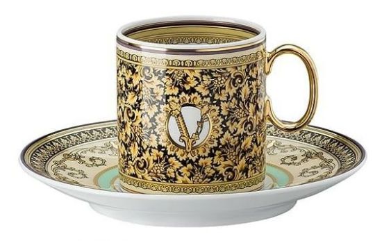 Чашка с блюдцем для эспрессо, 90 мл., Versace BAROCCO MOSAIC арт. 19335-403728-14715 Чашка с блюдцем для эспрессо, 90 мл., Versace BAROCCO MOSAIC арт. 19335-403728-14715