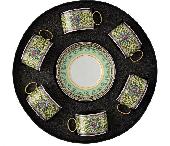 Набор чашек с блюдцами  6 шт 200 мл., Versace BAROCCO MOSAIC арт. 19335-403728-29253 Набор чашек с блюдцами  6 шт 200 мл., Versace BAROCCO MOSAIC арт. 19335-403728-29253