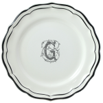 Тарелка обеденная "N", FILET MANGANESE MONOGRAMME, Д 26 cm GIEN