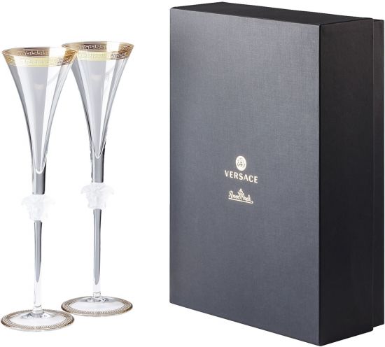 Набор бокалов под шампанское 2 шт., Versace CRYSTAL MEDUSA D'OR арт. 20665-110300-48804 Набор бокалов под шампанское 2 шт., Versace CRYSTAL MEDUSA D'OR арт. 20665-110300-48804