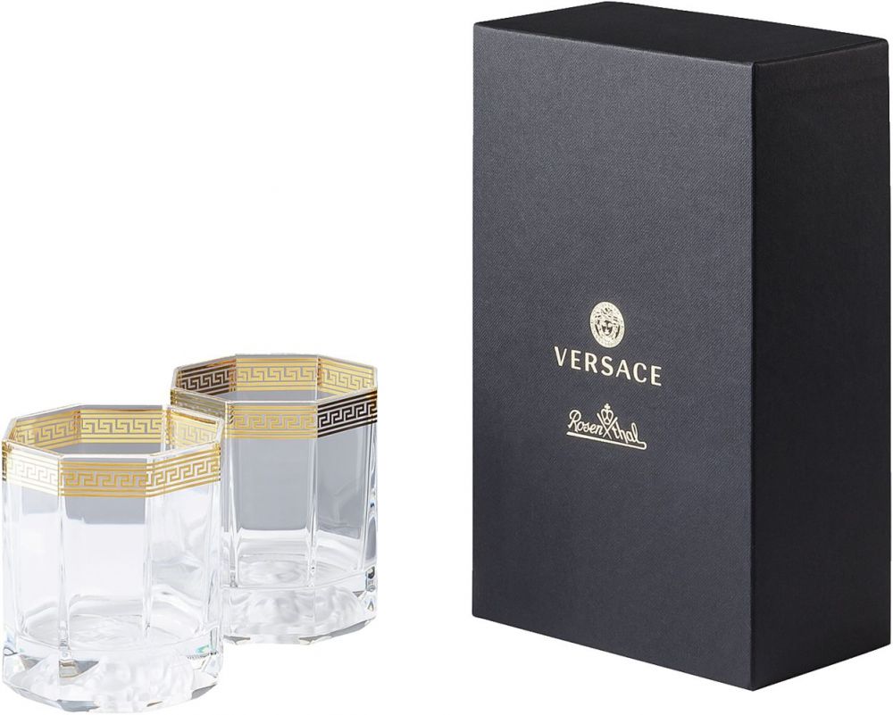 Бокал для виски  набор 2 шт., Versace CRYSTAL MEDUSA D'OR арт. 20665-110300-48870