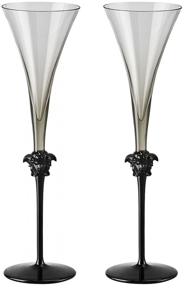 Набор бокалов под шампанское 2 шт., Versace CRYSTAL MEDUSA HAZE арт. 20665-321392-48804