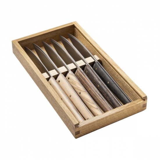 Нож для стейка набор 6 шт., в подарочной коробке из дерева MIRAGE LES ESSENCES, DEGRENNE, арт.233854