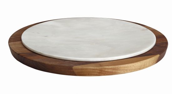 Доска сервировочная с мраморной вставкой  28 см., L'ECONOME, DEGRENNE, арт.237337