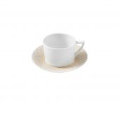 Блюдце  под чашку 250 мл., Д 15,8 см., Graphique classique, золотое, DEGRENNE, арт. 246165