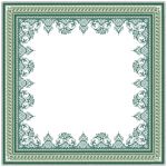 Скатерть Восточный пейзаж LES DEPAREILLEES VERT, 120 X 120 cm GIEN