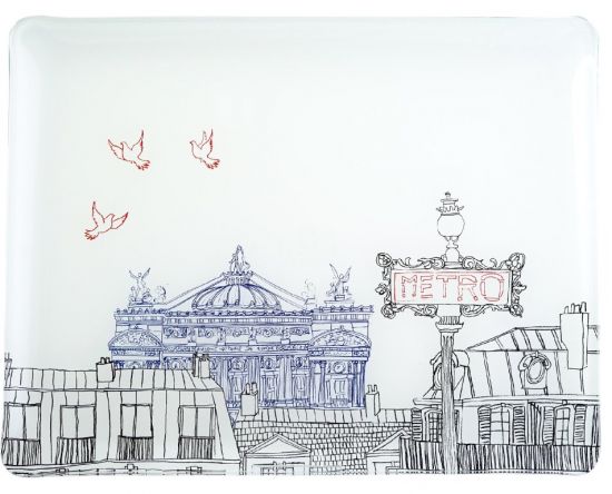 Поднос малый, акрил 37 X 28,3 см., Ca C Est Paris, GIEN, 8009CPPMPL Поднос малый, акрил 37 X 28,3 см., Ca C Est Paris, GIEN, 8009CPPMPL