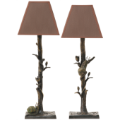 Настольная лампа "Улитка на ветке" с абажуром, Bourgogne, Mis En Demeure,LBRG4001-CE