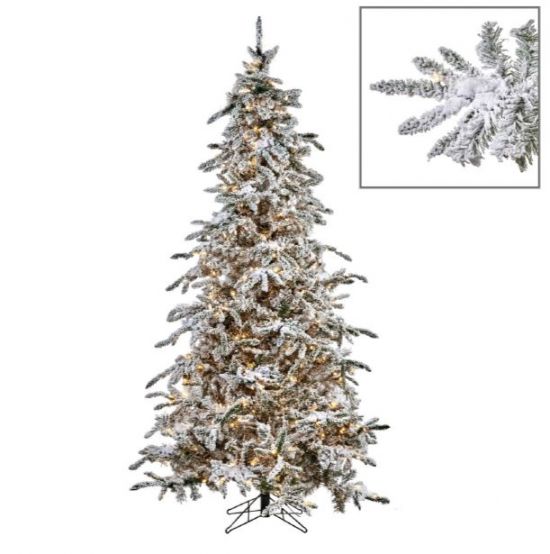 Елка заснеженная с подсветкой Goodwill 450 см, 2100 LED, Зеленый, Белый