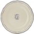 Тарелка для канапе / хлеба"G", FILET MANGANESE MONOGRAMME, Д 16,5 cm GIEN