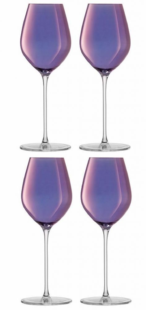 Набор бокалов для шампанского  4 шт  Aurora, 285 мл, фиолетовый, AR06 LSA, арт.:G1620-10-887