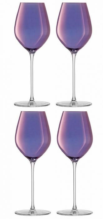 Набор бокалов для шампанского  4 шт  Aurora, 285 мл, фиолетовый, AR06 LSA, арт.:G1620-10-887