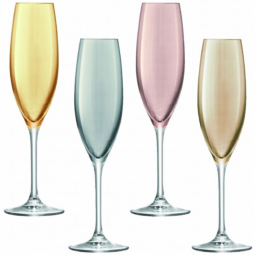 Набор бокалов для шампанского Polka, 225 мл, металлик, 4 шт., PZ10 LSA, арт.: G978-09-960