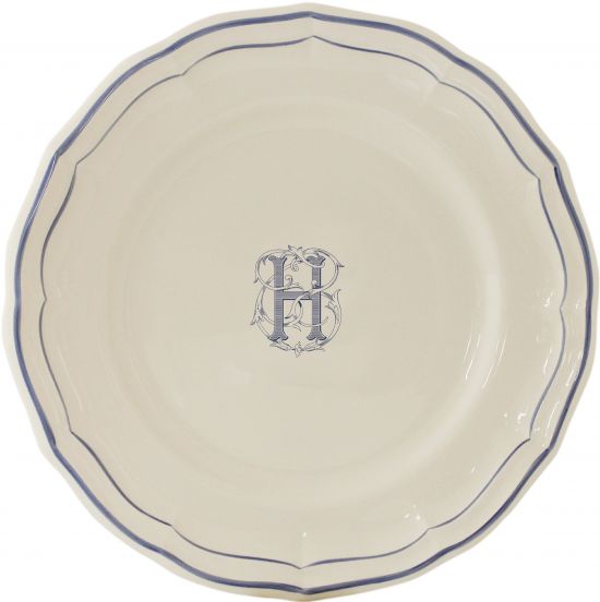 Тарелка для канапе / хлеба"H", FILET MANGANESE MONOGRAMME, Д 16,5 cm GIEN Тарелка для канапе / хлеба"H", FILET MANGANESE MONOGRAMME, Д 16,5 cm GIEN