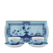 Набор из 2 -х чайных пар 220 мл.,  и  1 подноса,  ORIENTE ITALIANO IRIS, Ginori, 003RG00 FX2401LXGENG00124300