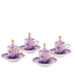 Набор из 4 - х кофейных пар с крышками 80 мл.,  ORIENTE ITALIANO AZALEA, Ginori, 004RG00 FX4301LXGENG00124500