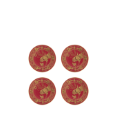 Тарелка десертная 9,5 см., набор 4 шт., ORIENTE ITALIANO RUBRUM, Ginori, 017RG00 FX6877LX0100G00132900