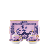 Набор из 2 -х кофейных пар 80 мл.,  и  1 подноса,  ORIENTE ITALIANO AZALEA, Ginori, 004RG00 FX2301LXGENG00124500