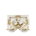 Набор из 2 -х кофейных пар 80 мл.,  и  1 подноса, 15 см  х 23 см .,  ORIENTE ITALIANO AURUM, Ginori, 004RG00 FX2301LXGENG00133000