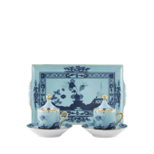 Набор из 2 -х кофейных пар 80 мл.,  и  1 подноса, 15 см  х 23 см .,  ORIENTE ITALIANO IRIS, Ginori, 004RG00 FX2301LXGENG00124300