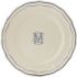 Тарелка для канапе / хлеба"M", FILET MANGANESE MONOGRAMME, Д 16,5 cm GIEN