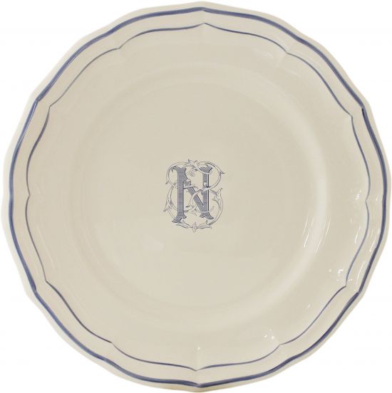 Тарелка для канапе / хлеба"N", FILET MANGANESE MONOGRAMME, Д 16,5 cm GIEN Тарелка для канапе / хлеба"N", FILET MANGANESE MONOGRAMME, Д 16,5 cm GIEN