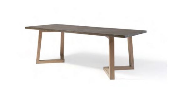 Стол раскладной прямоугольный 180/220х76х100 см., массив, шпон дуба, фанера.