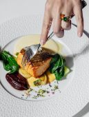 Тарелка десертная 24 см., COLLECTION L PERLES DE ROSEE, DEGRENNE, арт.233924