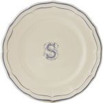 Тарелка для канапе / хлеба"S", FILET MANGANESE MONOGRAMME, Д 16,5 cm GIEN
