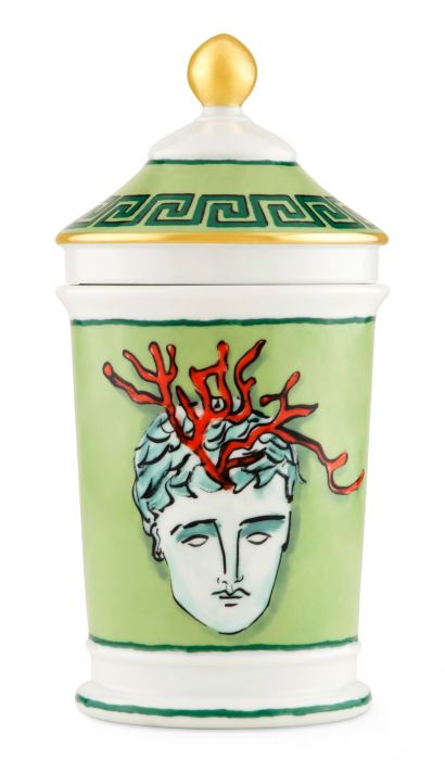 Ваза с крышкой В20х10 см.,IL VIAGGIO DI NETTUNO MOSS GREEN, Ginori