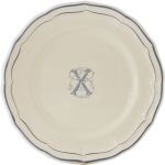 Тарелка для канапе / хлеба"X", FILET MANGANESE MONOGRAMME, Д 16,5 cm GIEN