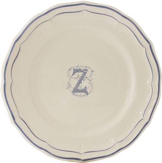 Тарелка для канапе / хлеба"Z", FILET MANGANESE MONOGRAMME, Д 16,5 cm GIEN Тарелка для канапе / хлеба"Z", FILET MANGANESE MONOGRAMME, Д 16,5 cm GIEN